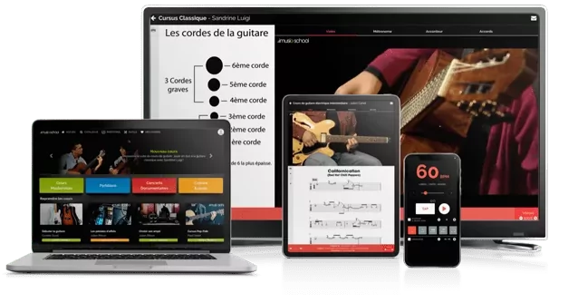 Cours de guitare sur tous supports